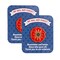 4th of July Patriotic Red Poppy Flower Metal Pins with Card 12 Pieces